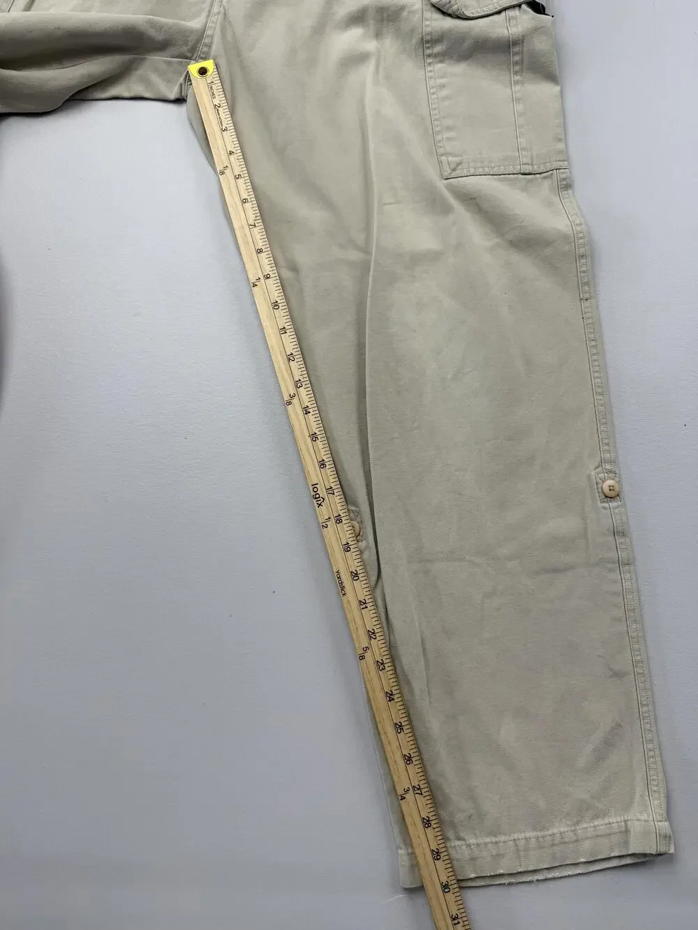 The North Face Pants Mens 36 Beige Cargo Relaxed Fit Canvas Outdoor Workwear